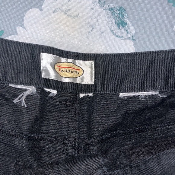 Talbots Flat Front Black Chino Style Pants Slacks sz 8 EUC - Picture 5 of 6